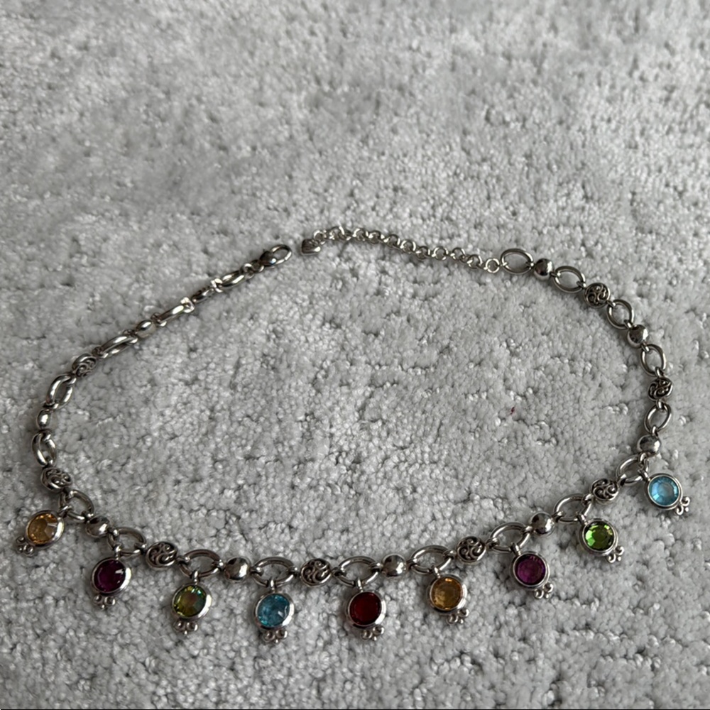 Brighton Elegant Multi-Color Gemstone Silver Bracelet - Picture 2 of 3